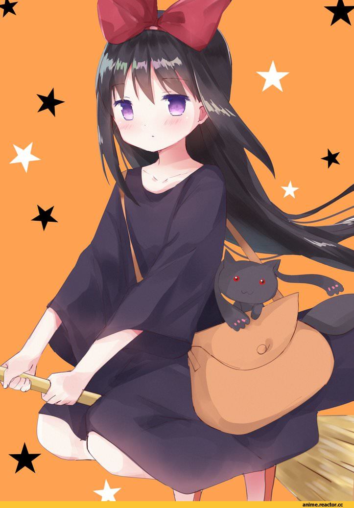 ,Akemi Homura,Homura Akemi,Mahou Shoujo Madoka Magica,Puella Magi Madoka Magica, Madoka Magica, Мадока,Anime,Аниме,Kiki's Delivery Service,crossover,tsubakinoniwa,Anime Unsorted