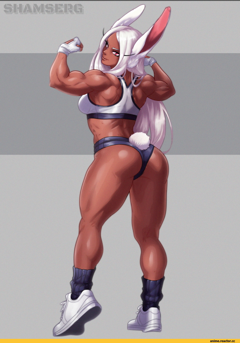 ,Miruko (Boku no Hero Academia),Usagiyama Rumi, Mirko,Boku no Hero Academia,Anime,Аниме,фэндомы,Anime Ero Ass,Oshiri (попы),Anime Ero,Взрослые Няшки,Female muscle art,Женские мускулы,разное,Athletic Girl,Gluteus Maximus (FM),shamserg,artist