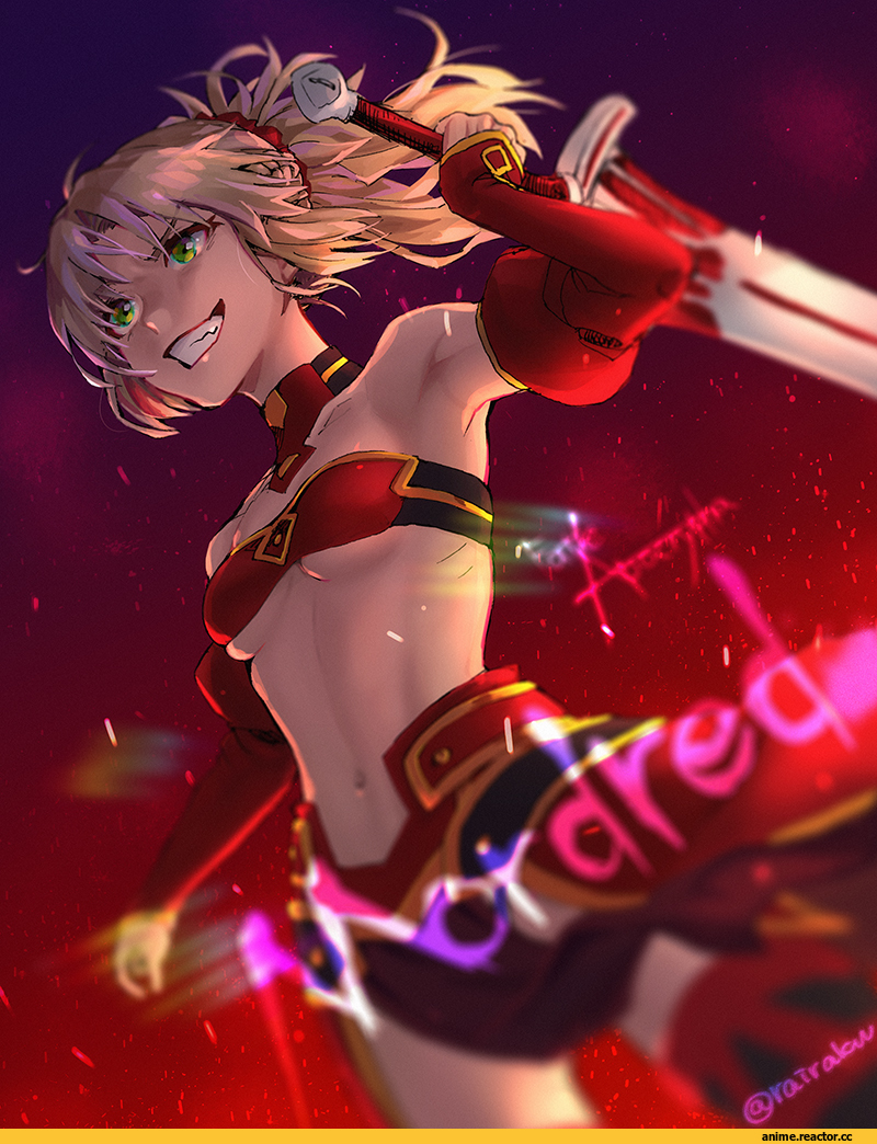 ,Saber of Red,Mordred (Fate),Fate/Apocrypha,Fate (series),Fate (srs),Anime,Аниме,Yuuzuki Rairaku,Anime Unsorted