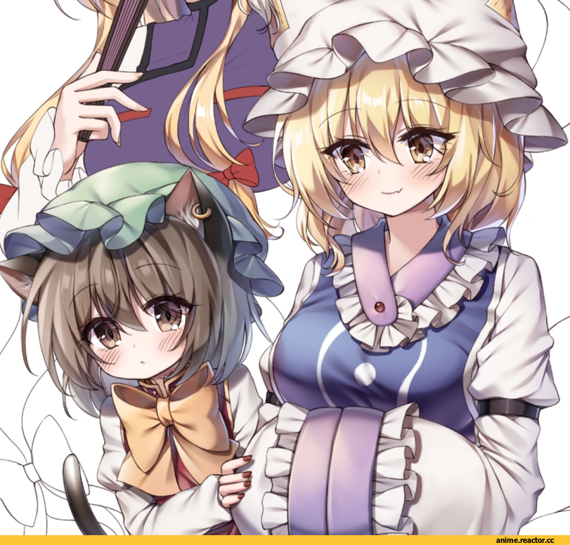 ﻿1		[ '
	f\ \ \ [ fyV \	\ 1
I ummR^T		
	\ ' T 7 /	4/
iVi \ к A \\	v //Ш ,/,Touhou Project,Touhou, Тохо,Anime,Аниме,Chen,Chen(Touhou),Yakumo Ran,Yakumo Yukari,Yukari Yakumo,artist,pudding (skymint 028),Anime Artist,Аниме арт, Аниме-арт,Animal Ears (Anime),Kemonomimi, Девушки с ушками, Anime