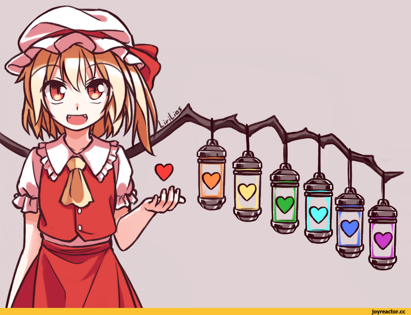 lirilias,Touhou Project,Touhou, Тохо,Anime,Аниме,фэндомы,Flandre Scarlet,crossover,Undertale,artist,Необычные крылья Фландр,Игры,Проект Восток,lirilias,Touhou Project,Anime,fandoms,Flandre Scarlet,,undertale,artist,games